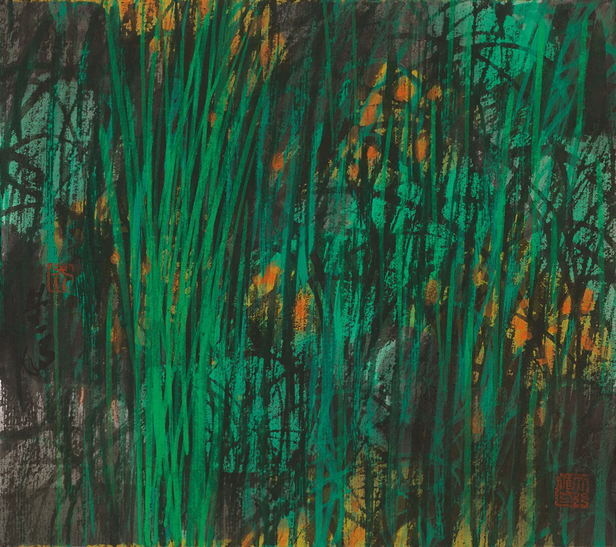 LuxuriantInk and Colour on Paper 24 x 27 cm 2019