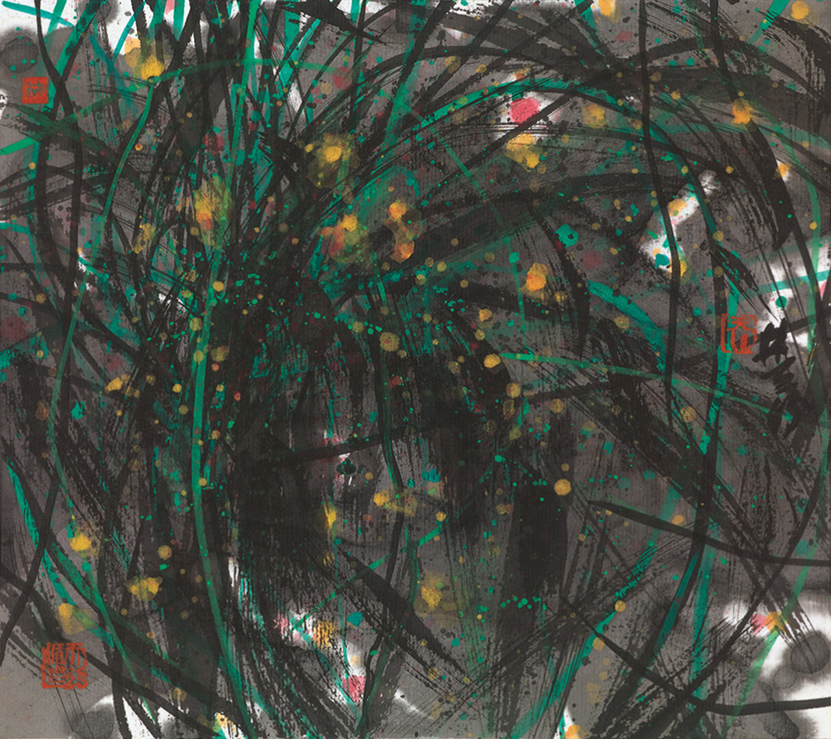 RhythmInk and Colour on Paper 24 x 27 cm 2019