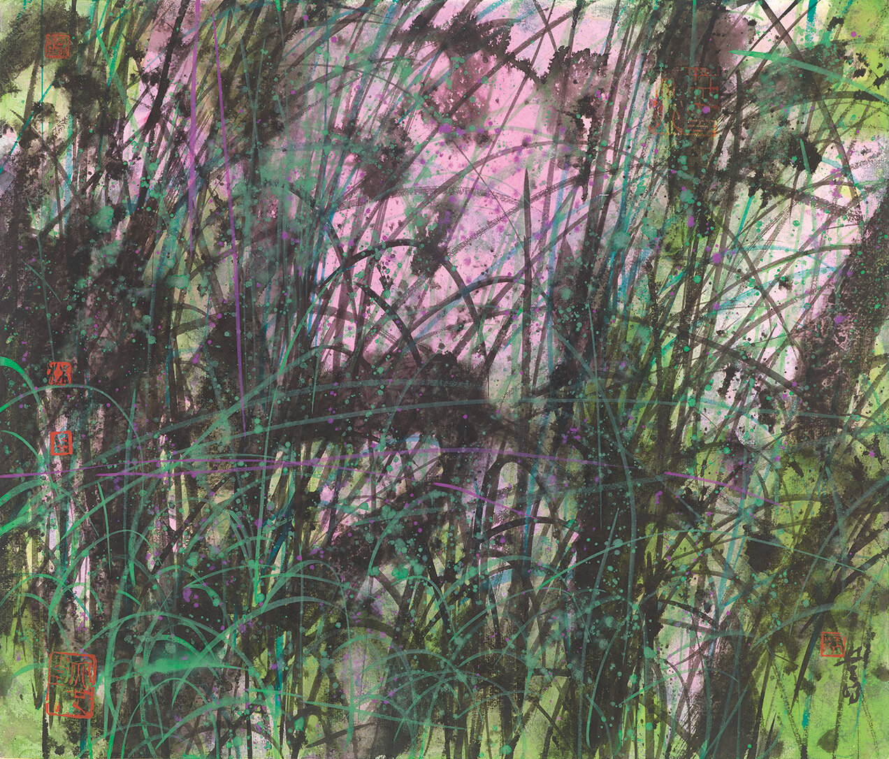 ChantingInk and Colour on Paper 45 x 53 cm 2019