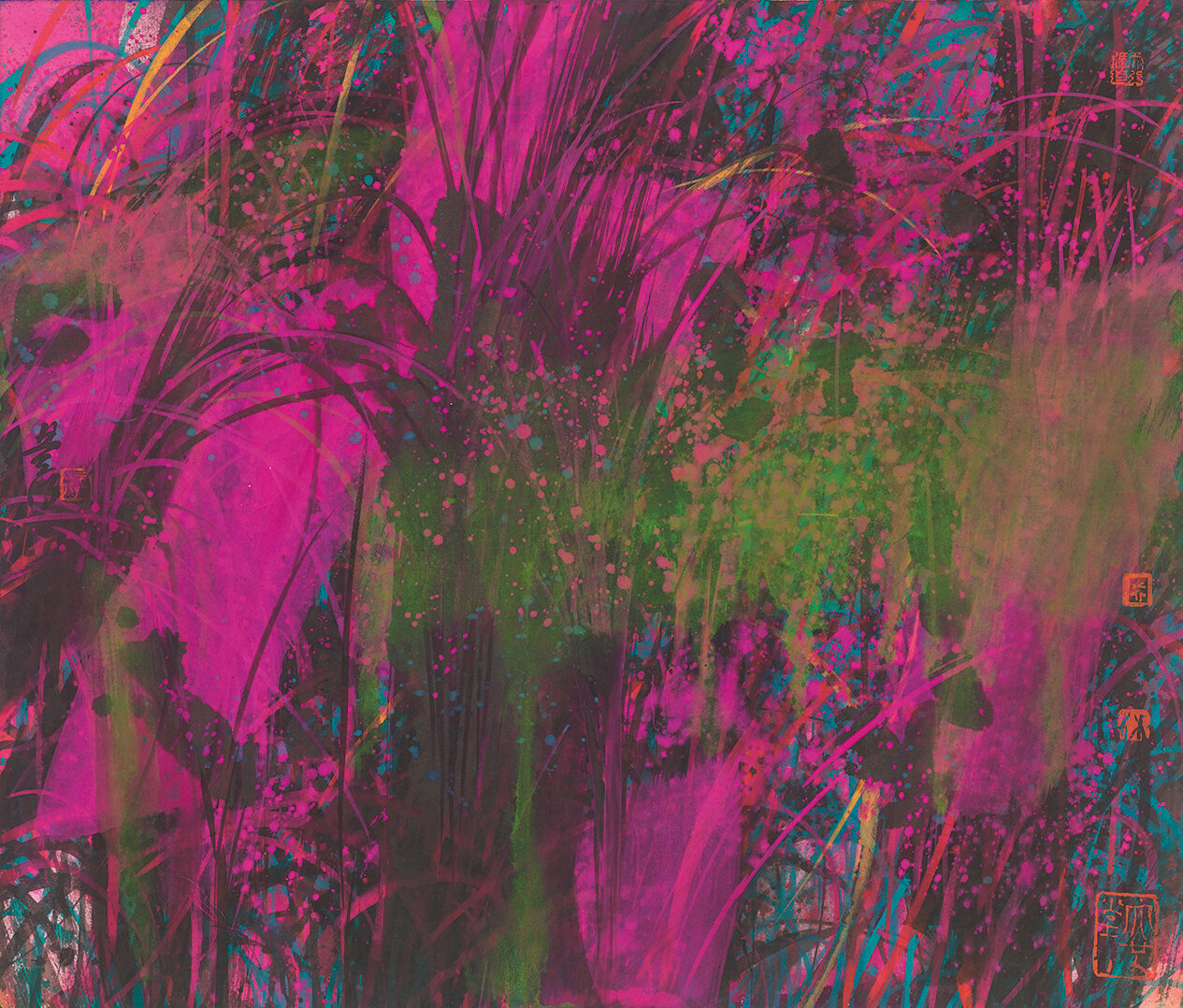 ChantInk and Colour on Paper 45 x 53 cm 2019