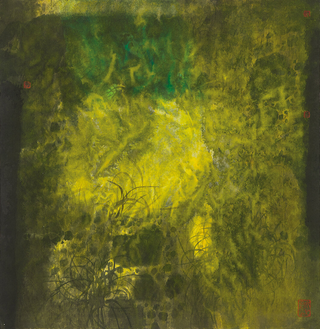 New Moon Ink and Colour on Paper 74 x 72 cm 2020