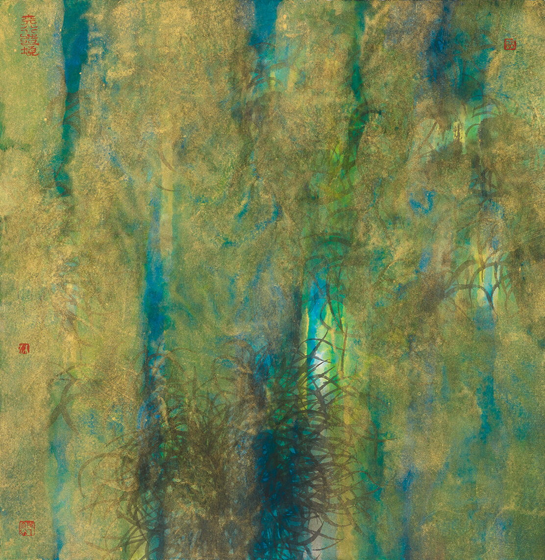 Golden Breeze Ink and Colour on Paper 74 x 72 cm 2020