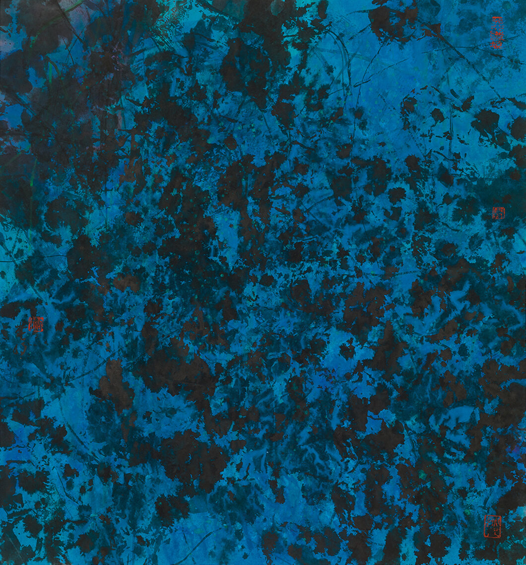 Mountains Ink and Colour on Paper 97 x 90cm 2020