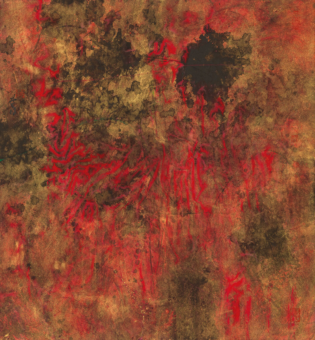 Bright Clouds Ink and Colour on Paper 97 x 90 cm 2020