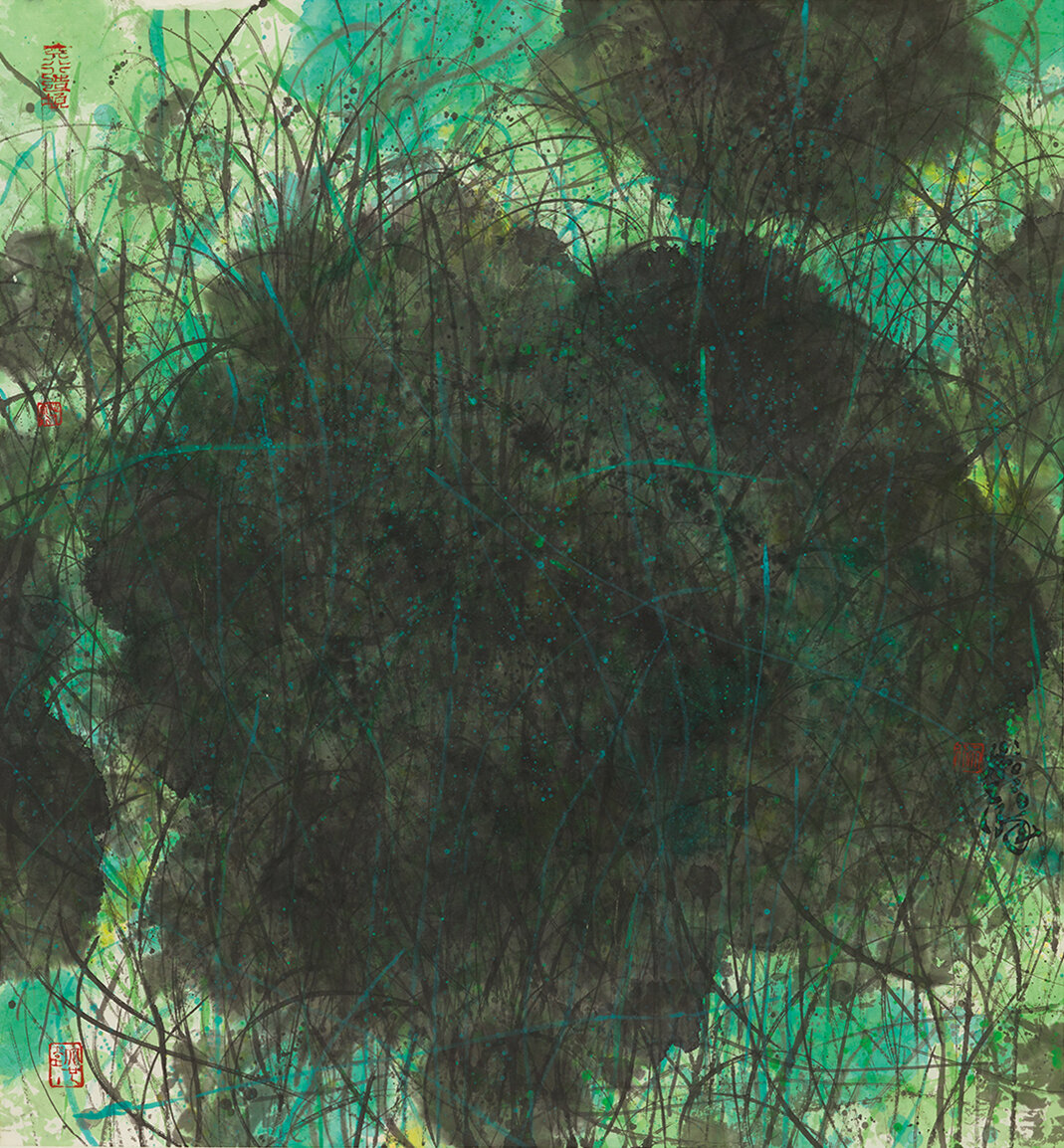 First Encounter Ink and Colour on Paper 97 x 90 cm 2020