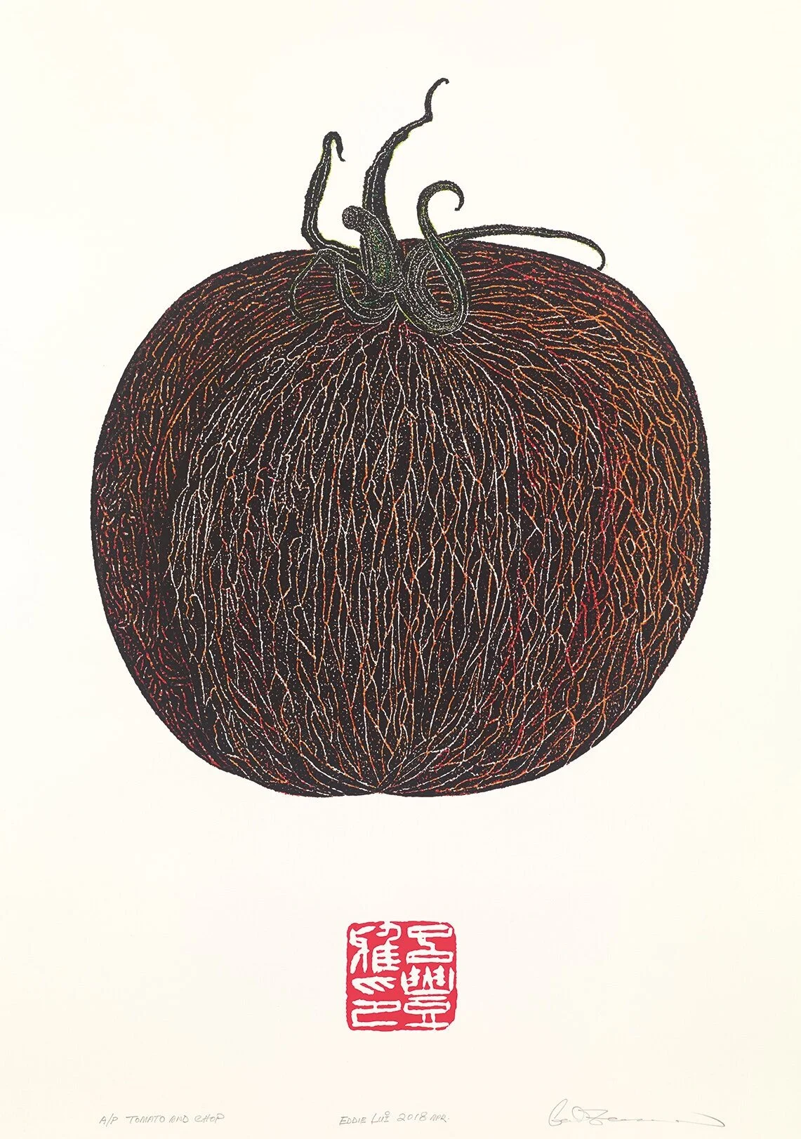 Tomato+Chop Silkscreen 105.8 x 74.5 cm 2018 Edition of 18