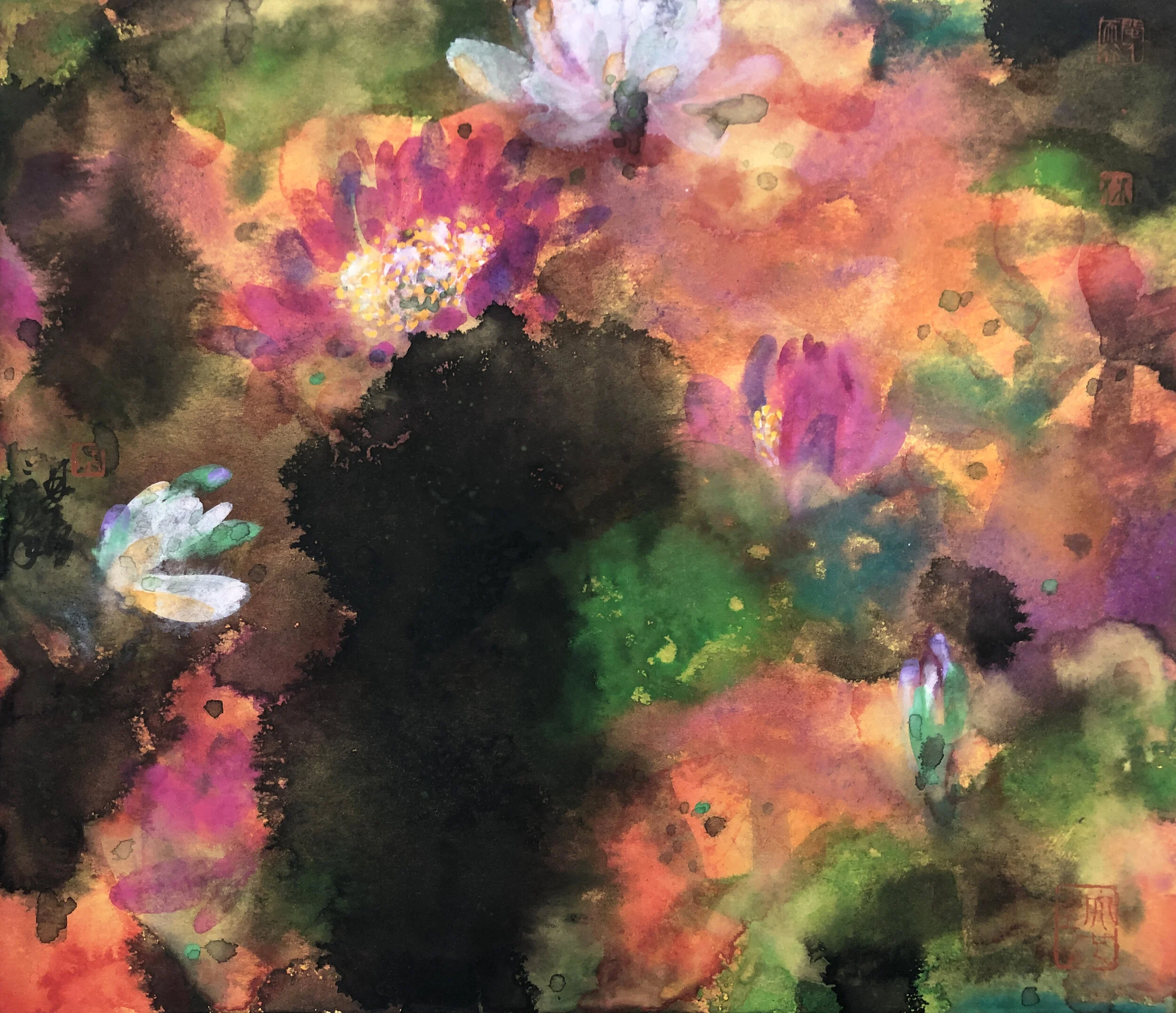  Vibrant II   Ink and Colour on Paper   45 x 53 cm  2020 