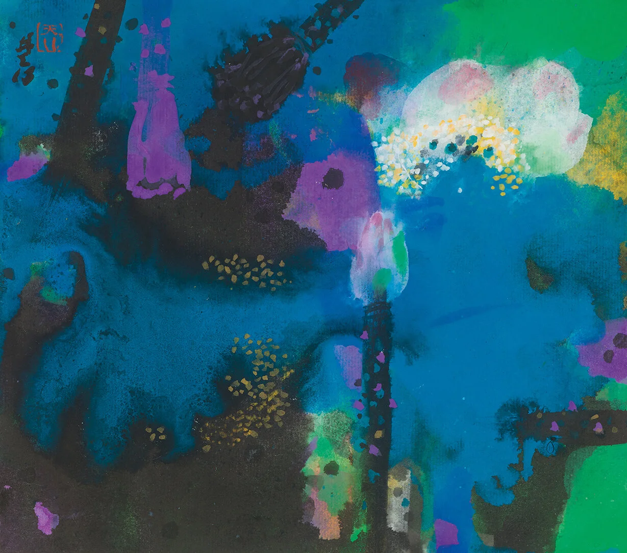  Dreamy   Ink and Colour on Paper  24 x 27 cm   2021 