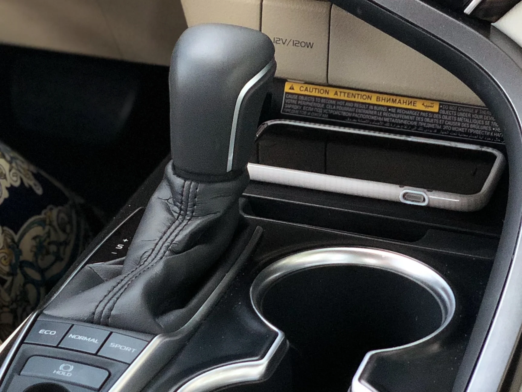 One of my favorite features is the wireless smartphone charger.