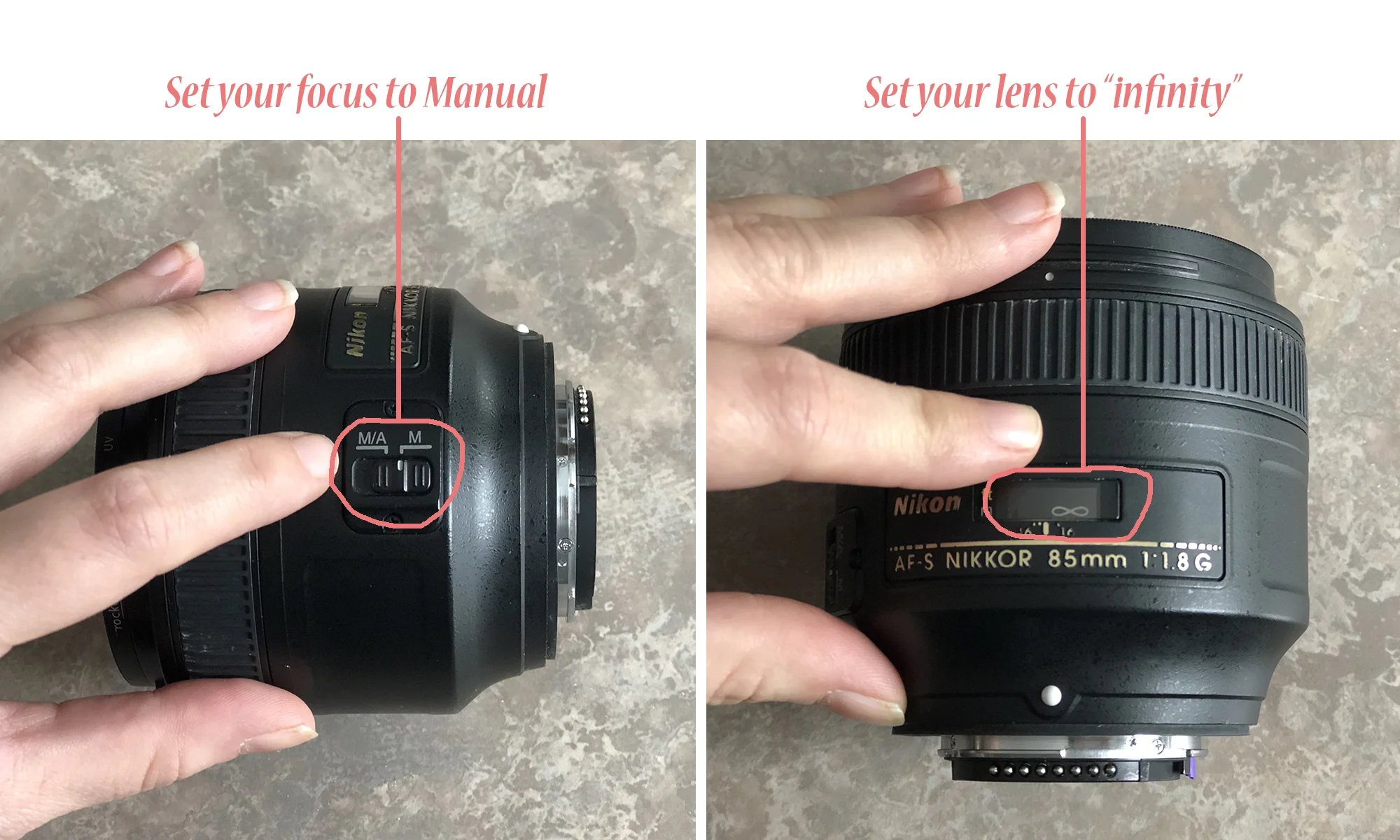 setting your lens