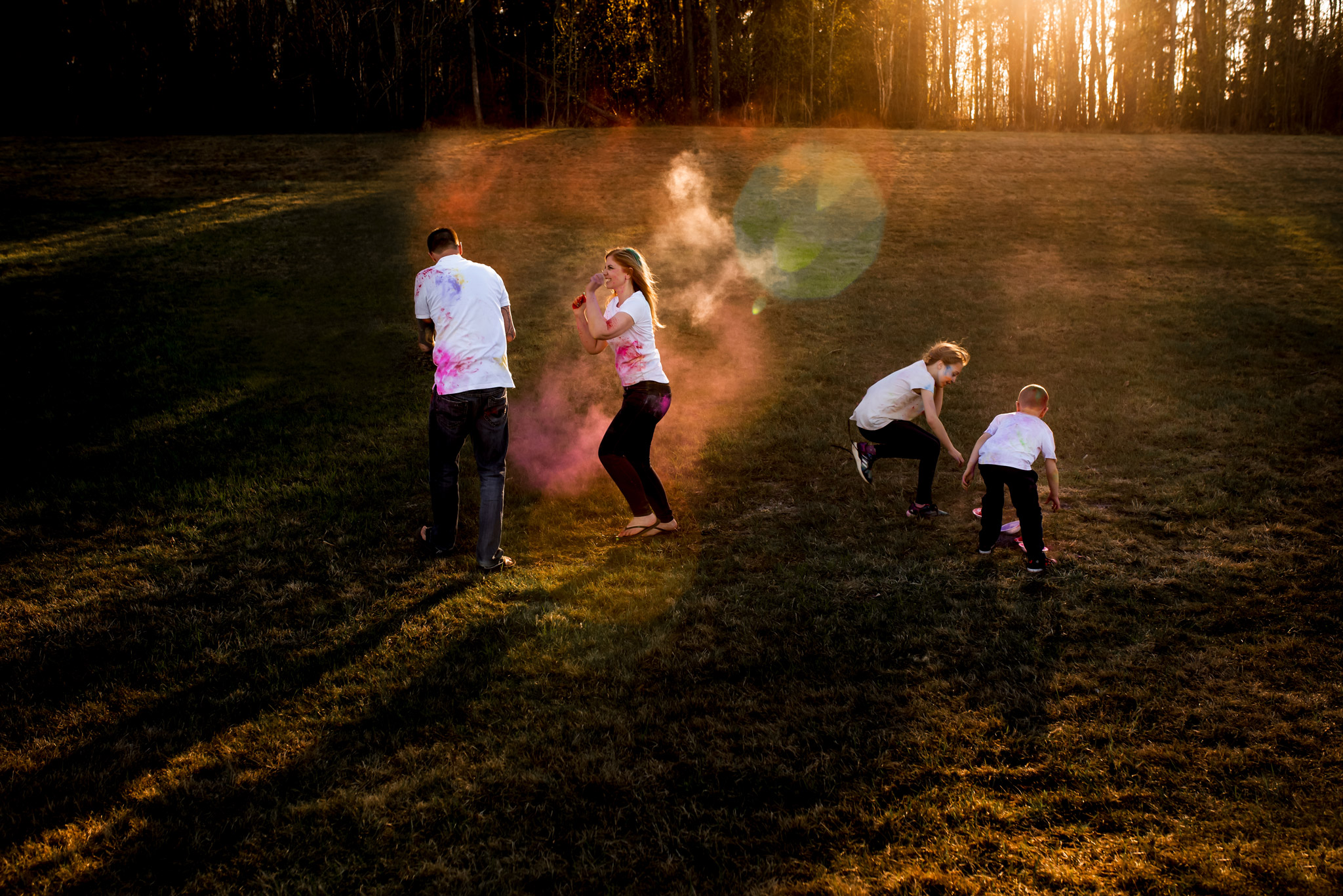 This is a self portrait with my family. I set up the tripod and the timer, and we had a crazy paint fight! I love that I was able to be in the frame, because I was there too! I have been trying to do this more lately to ensure I have captured some moments with myself and my little family.
