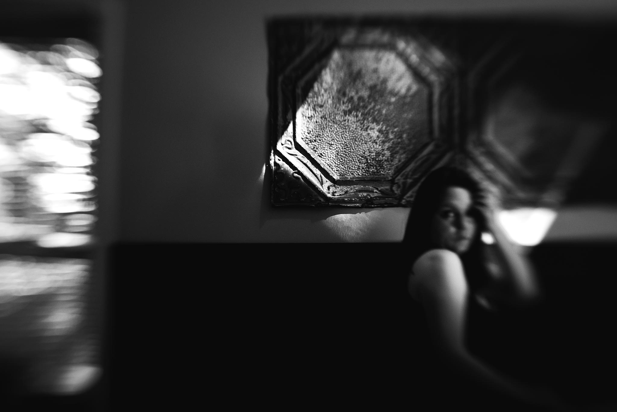 1:27 pm… Way out of my comfort zone. Self Portraits. Lensbaby Sweet 50, ISO 2500, f 5.6, 1/125s