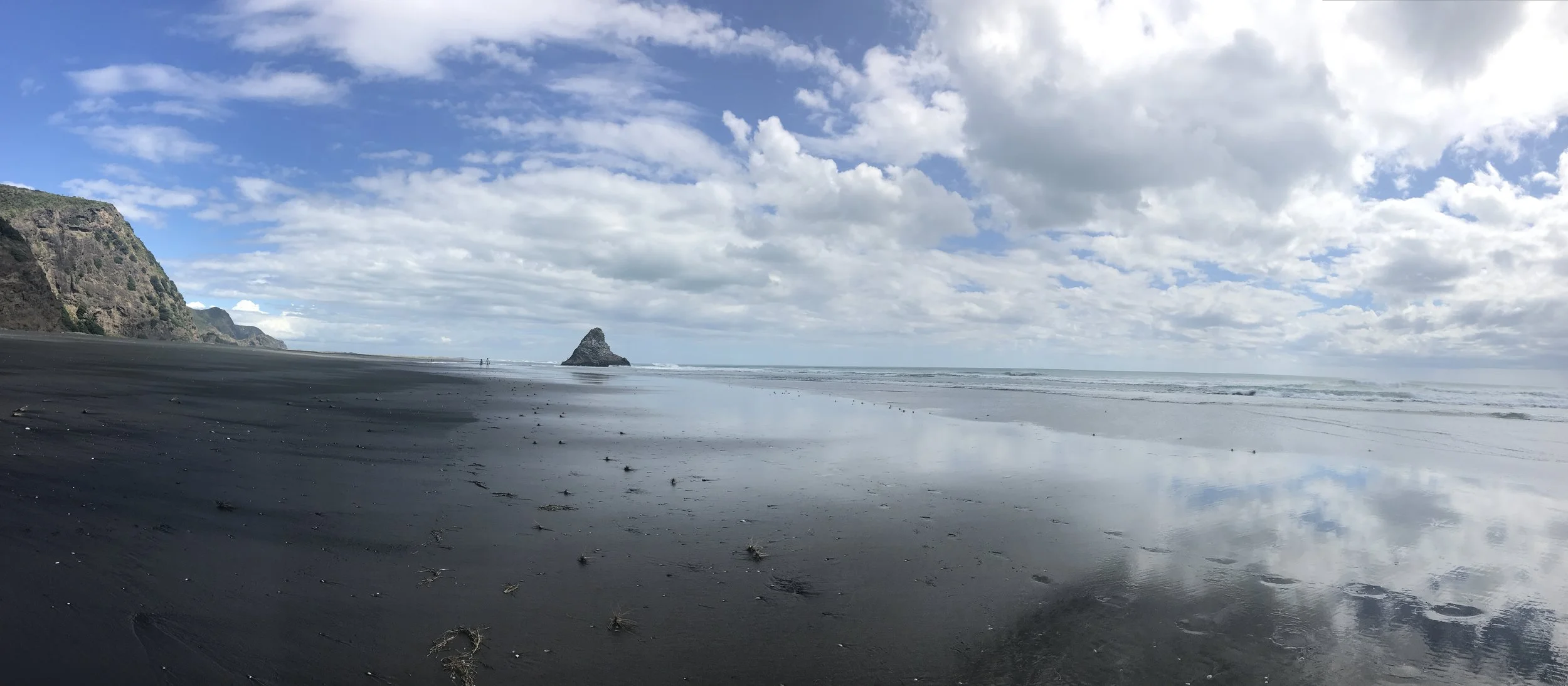 Hillary and the beach from the Piano movie