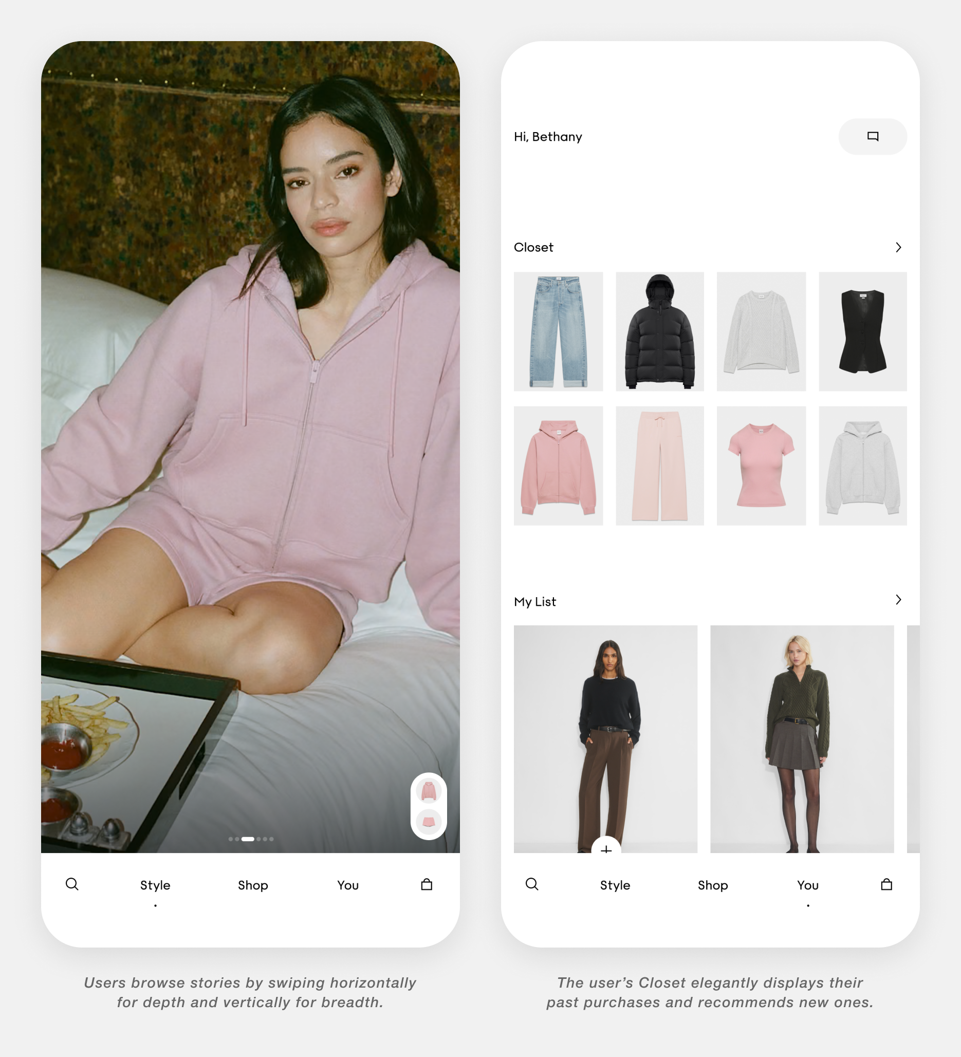 Aritzia iOS App Screens