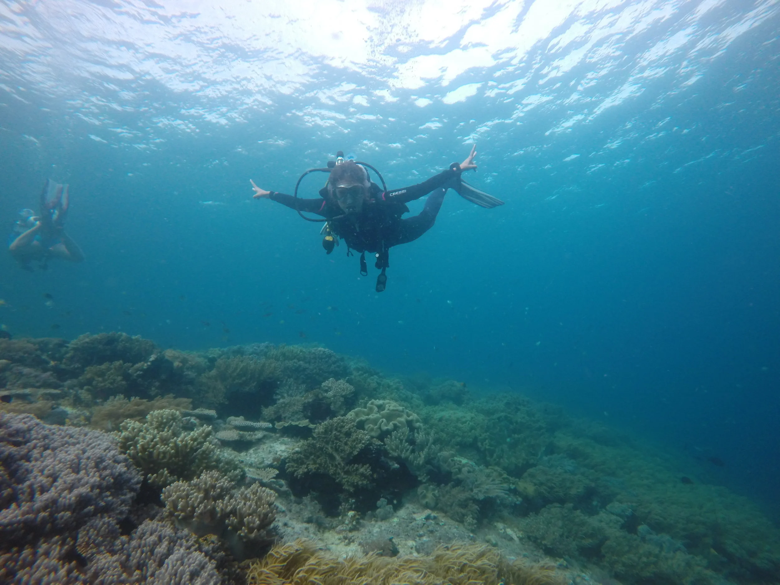 Raja Ampat Diving - Diver having fun at MahaRaja Eco Dive Lodge