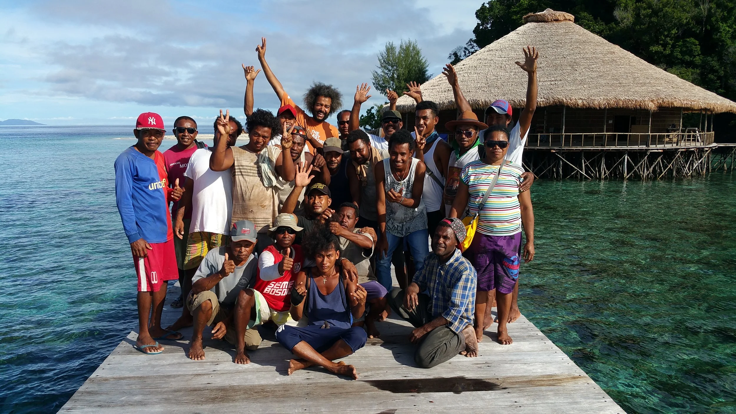 Meeting the local Papuan community at the MahaRaja Eco Dive Lodge, Raja Ampat