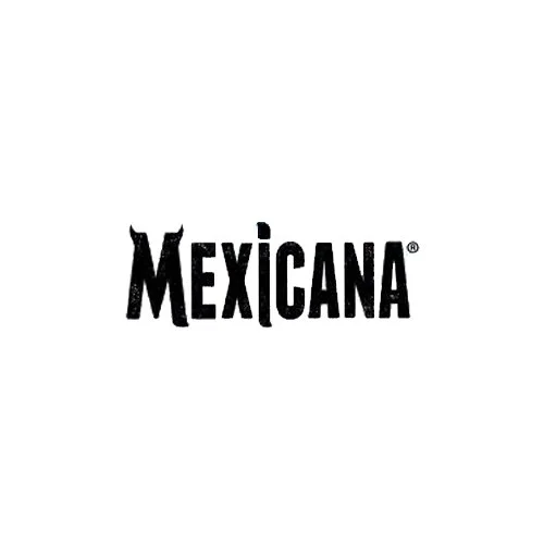 Black and white logo with the word 'MEXICANA' in bold, distressed font.