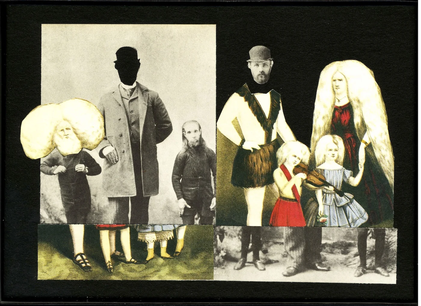 Collage (Freaks) from Opera.Ballet.Circus 4" x 6" 2017