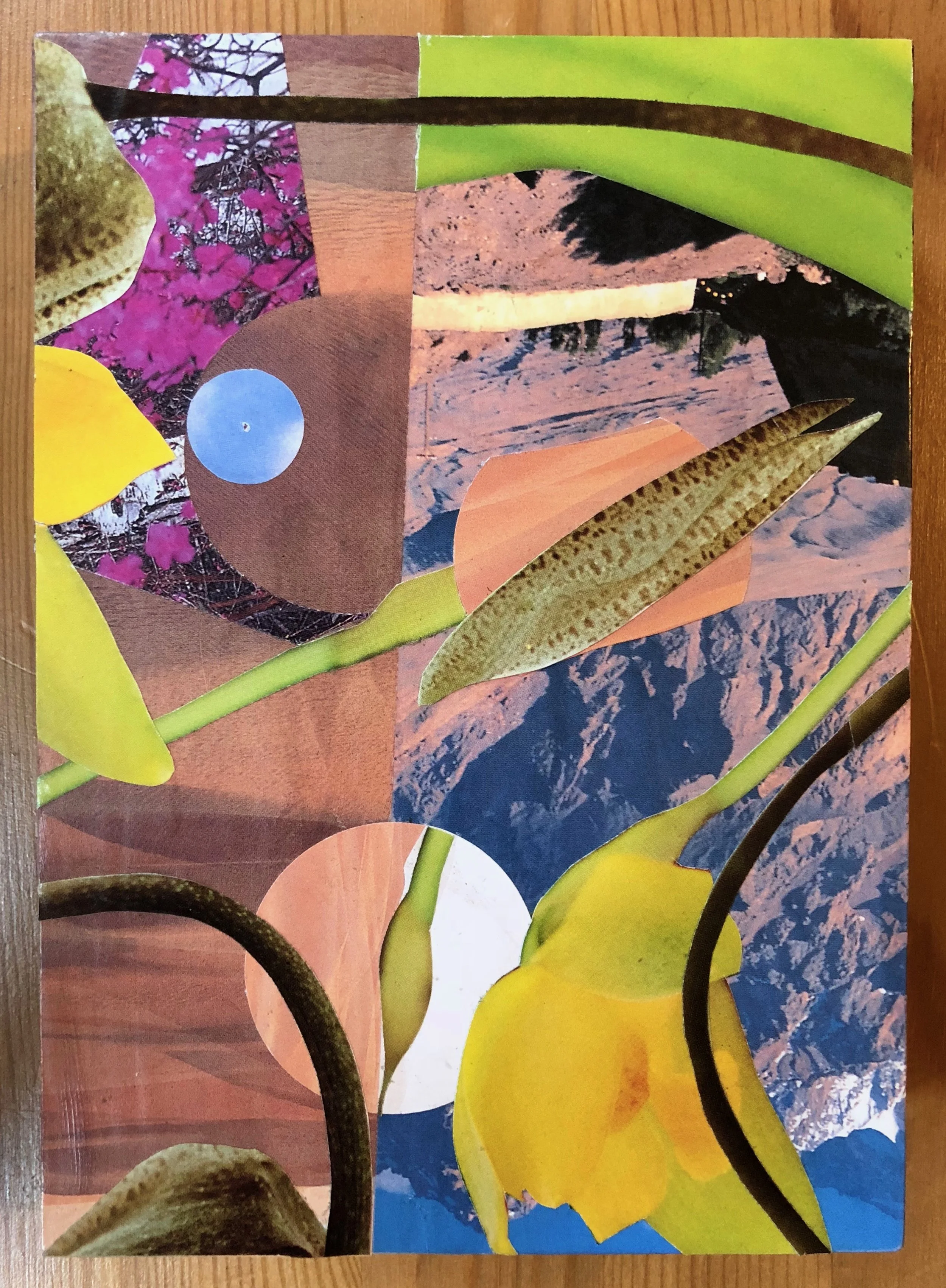 Collage (Tendril) 8” x 5” (on wood) 2018
