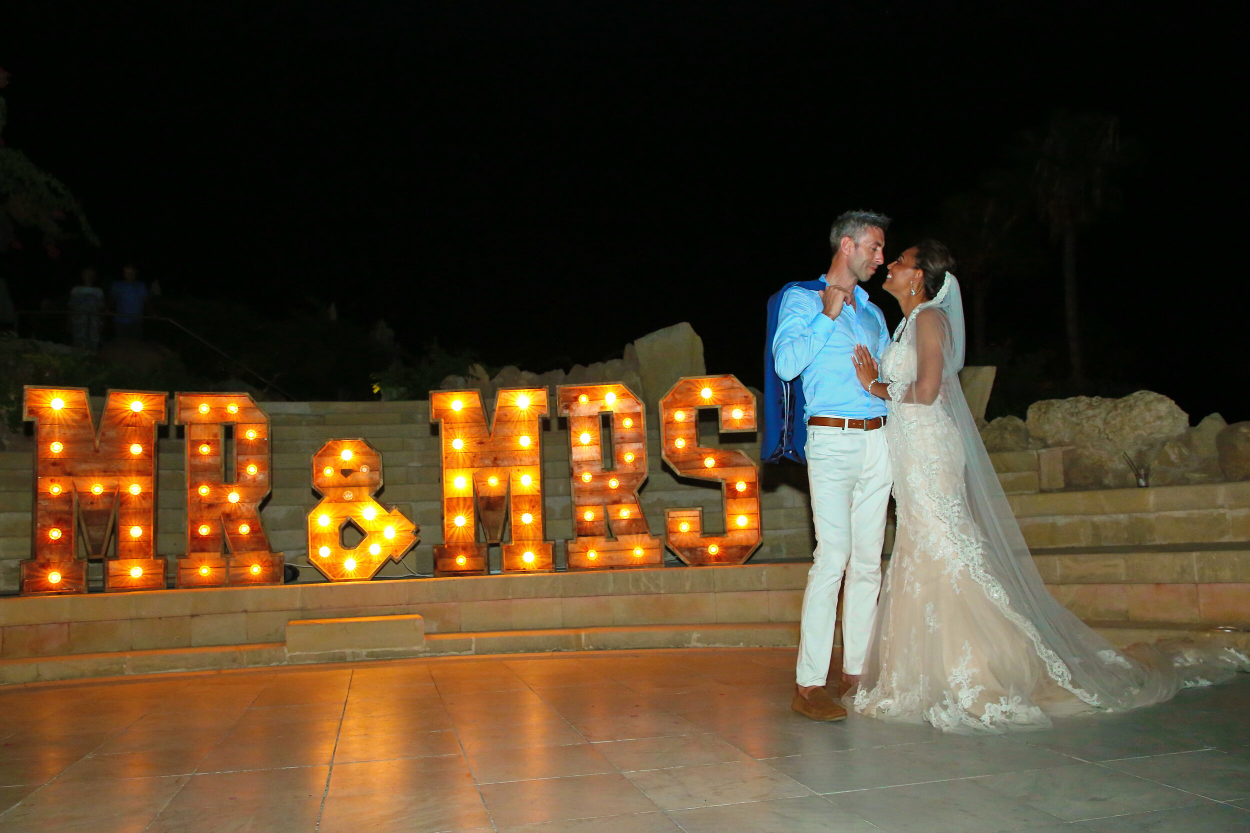 Best of Cyprus Weddings - Wedding Letter lights