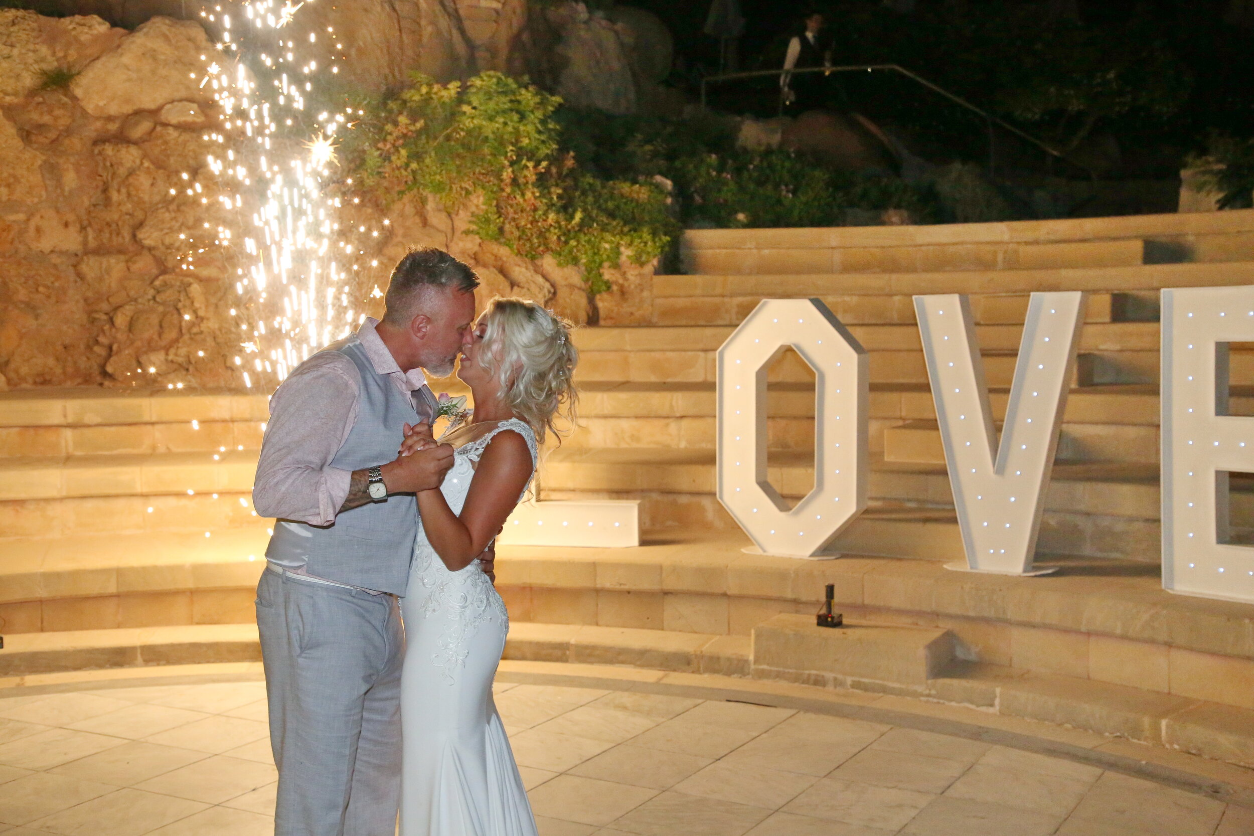 Best of Cyprus Weddings - Wedding Fireworks &amp; Letter lights