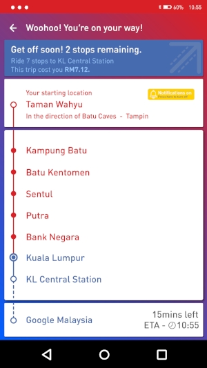 Journey Tracking Page