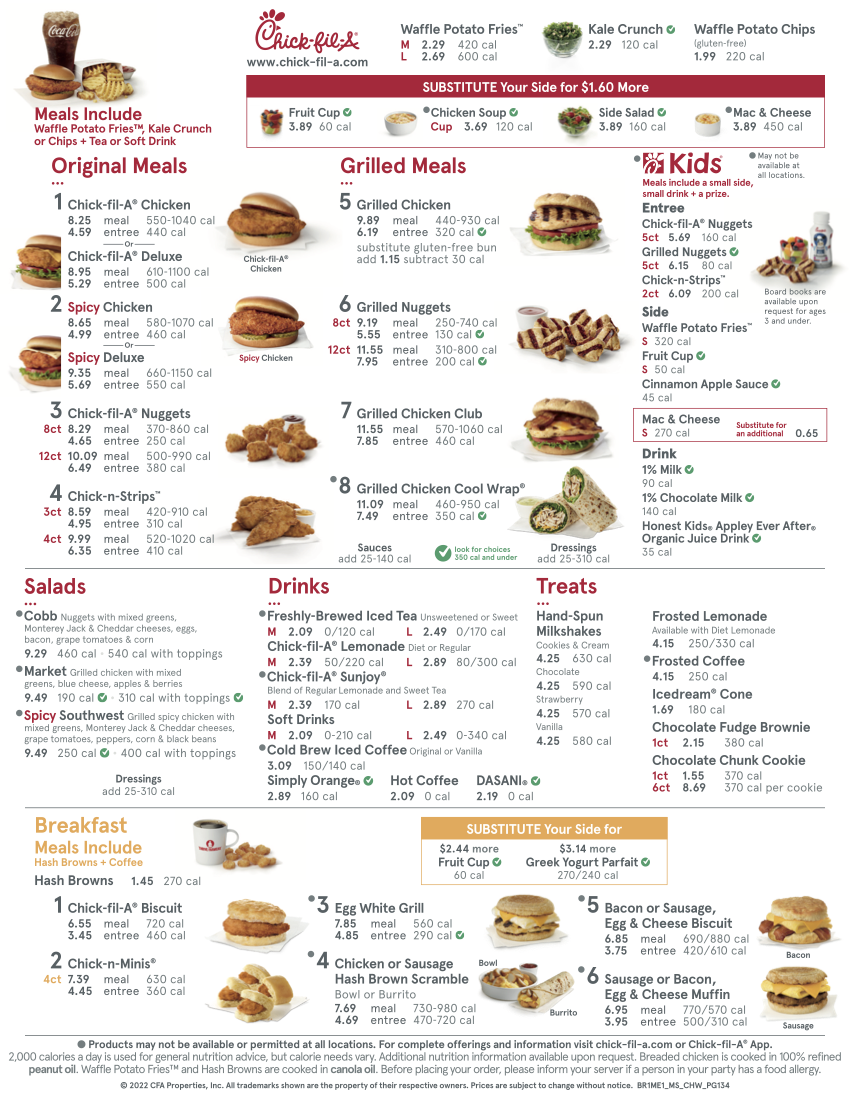 Chick-fil-A Menu