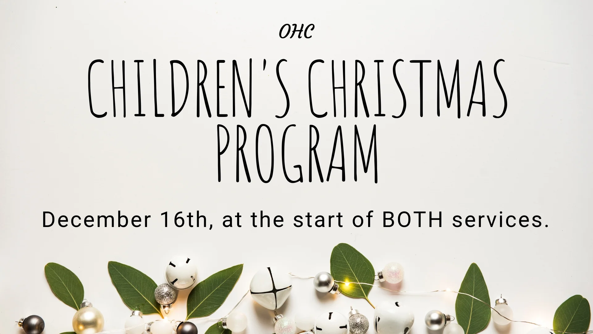 Children's Christmas Program