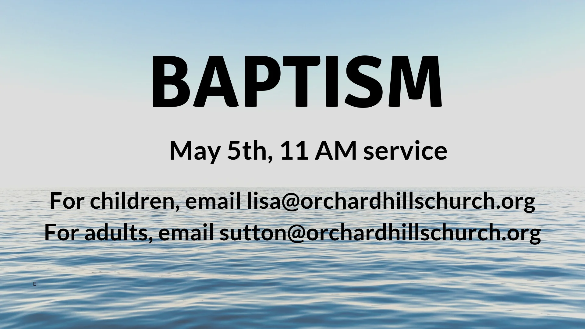 Baptisms