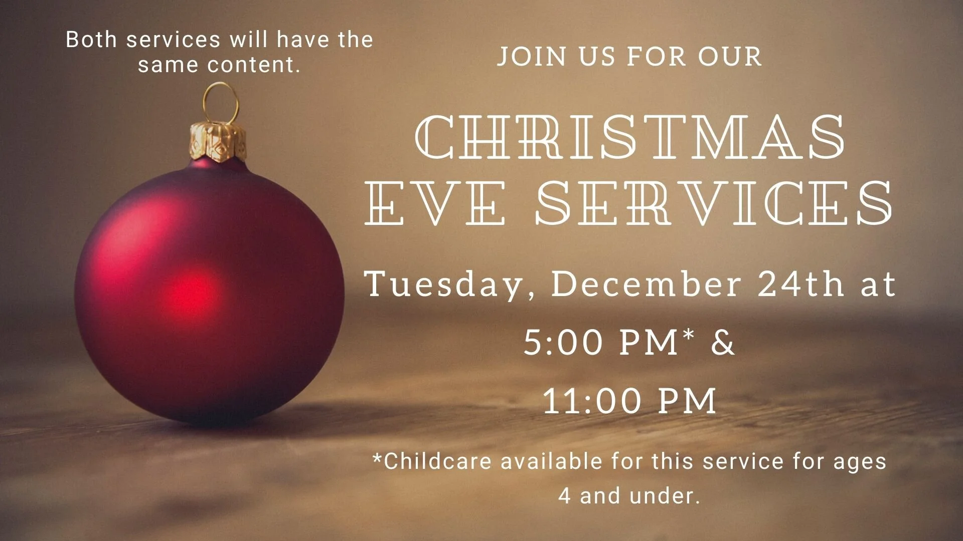 Christmas Eve Services