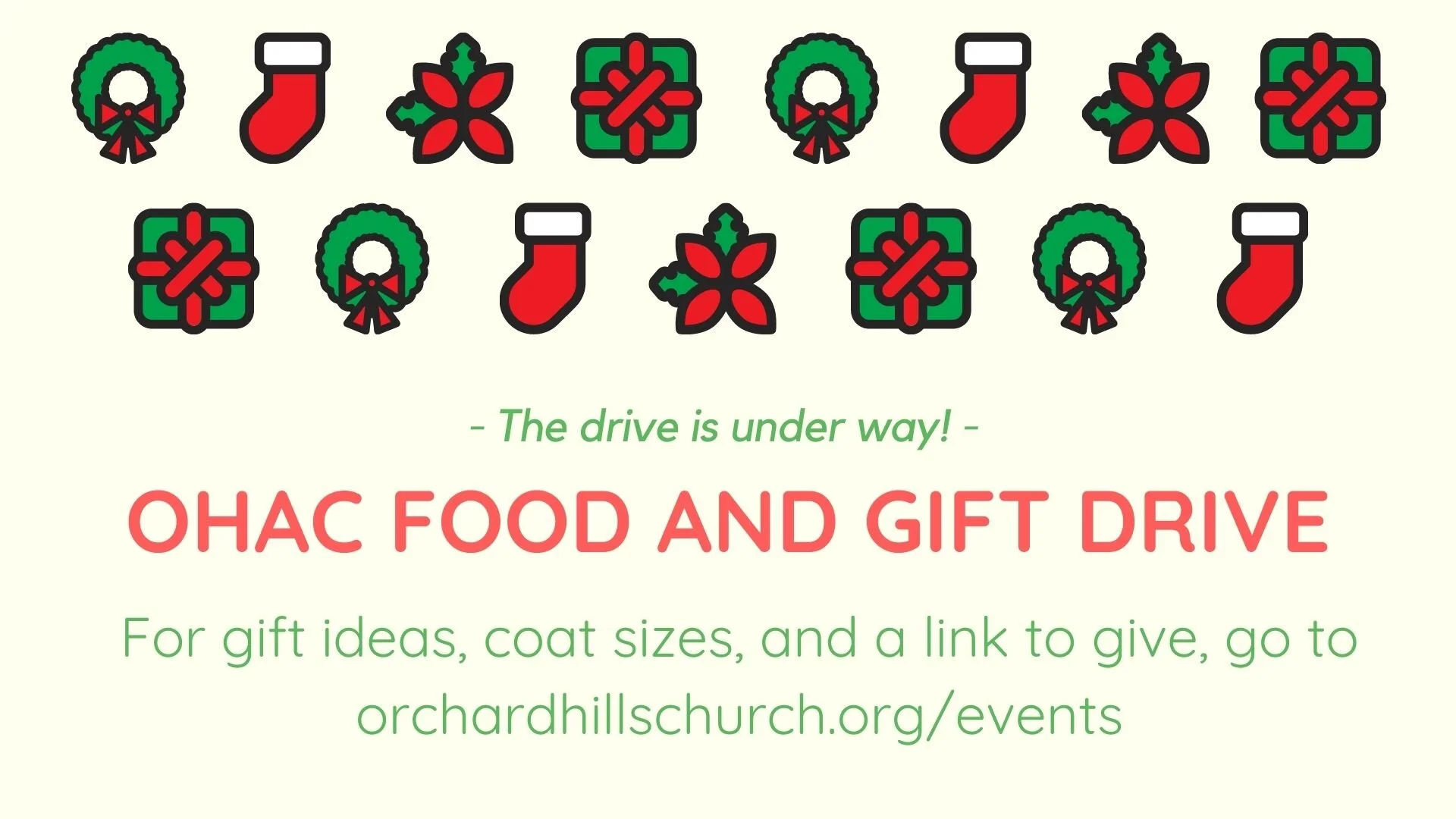 OHAC Food and Gift Drive