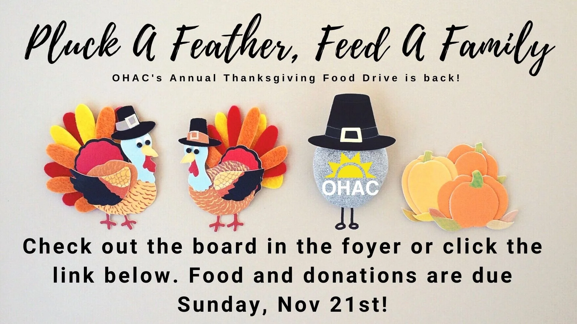Pluck a Feather, Feed a Family