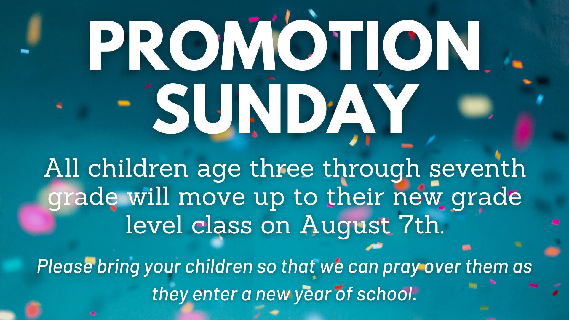 Promotion Sunday