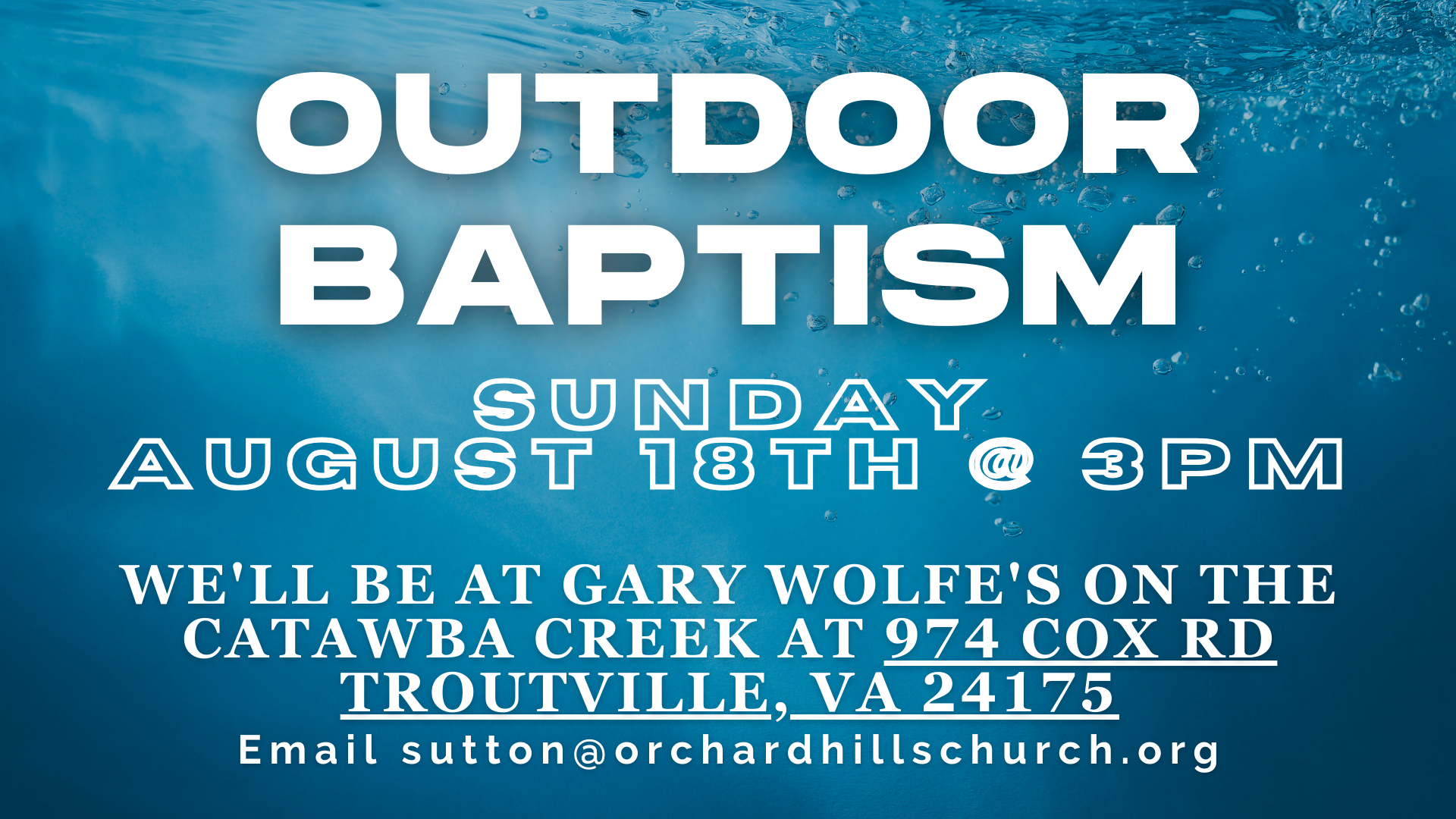 Outdoor Baptism