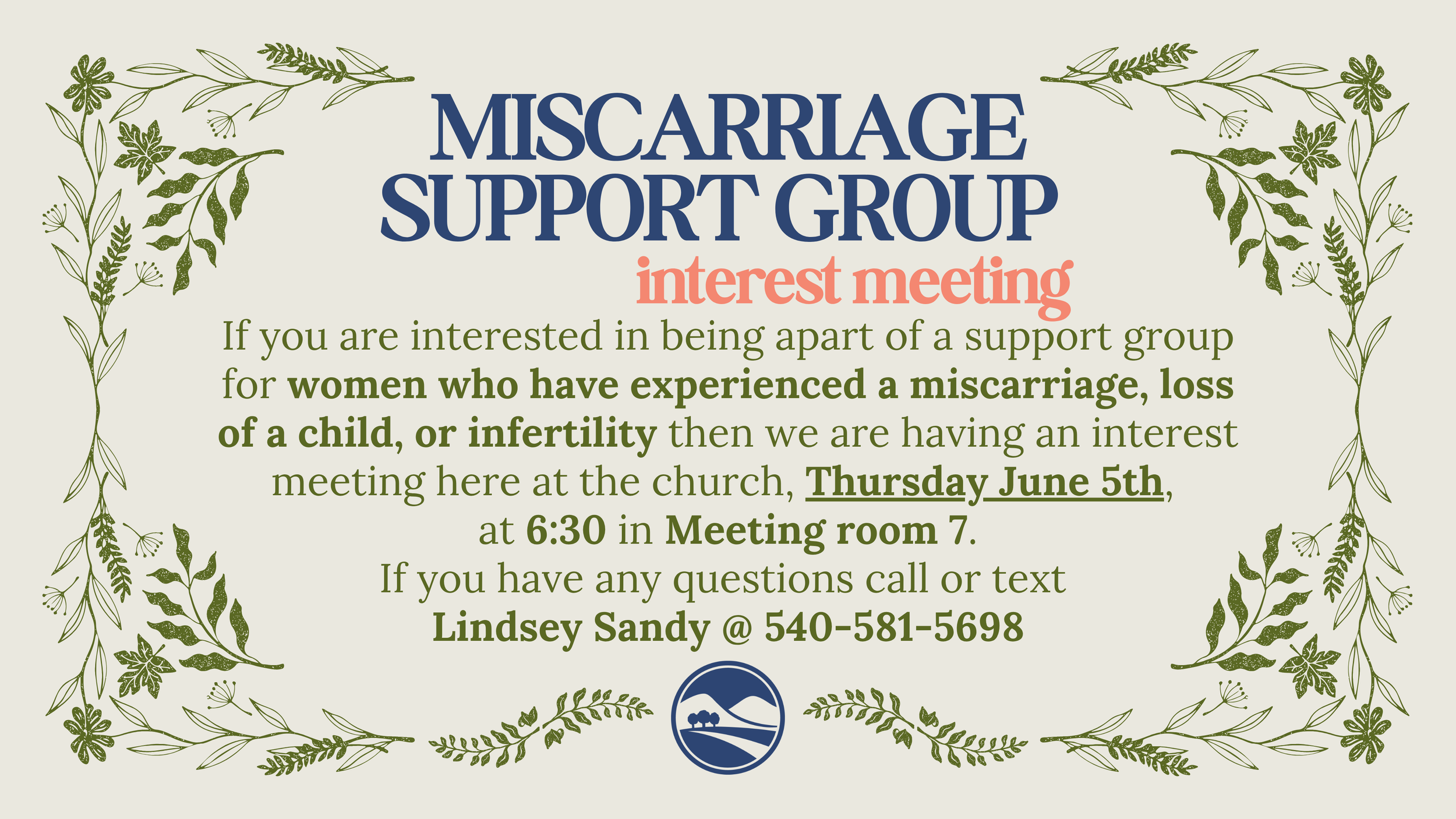Miscarriage Support Group Interest Meeting