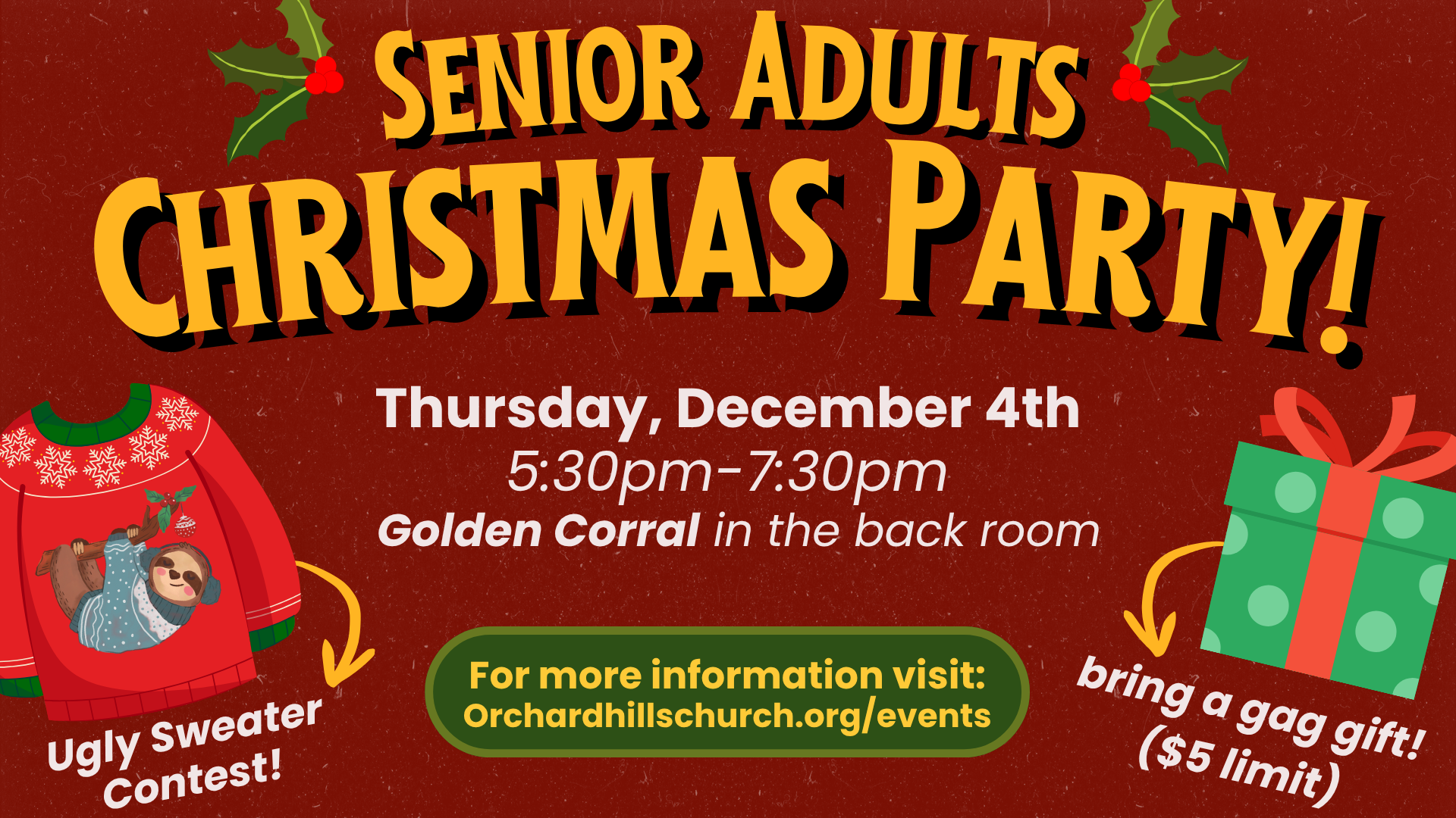 Senior Adults Christmas Party