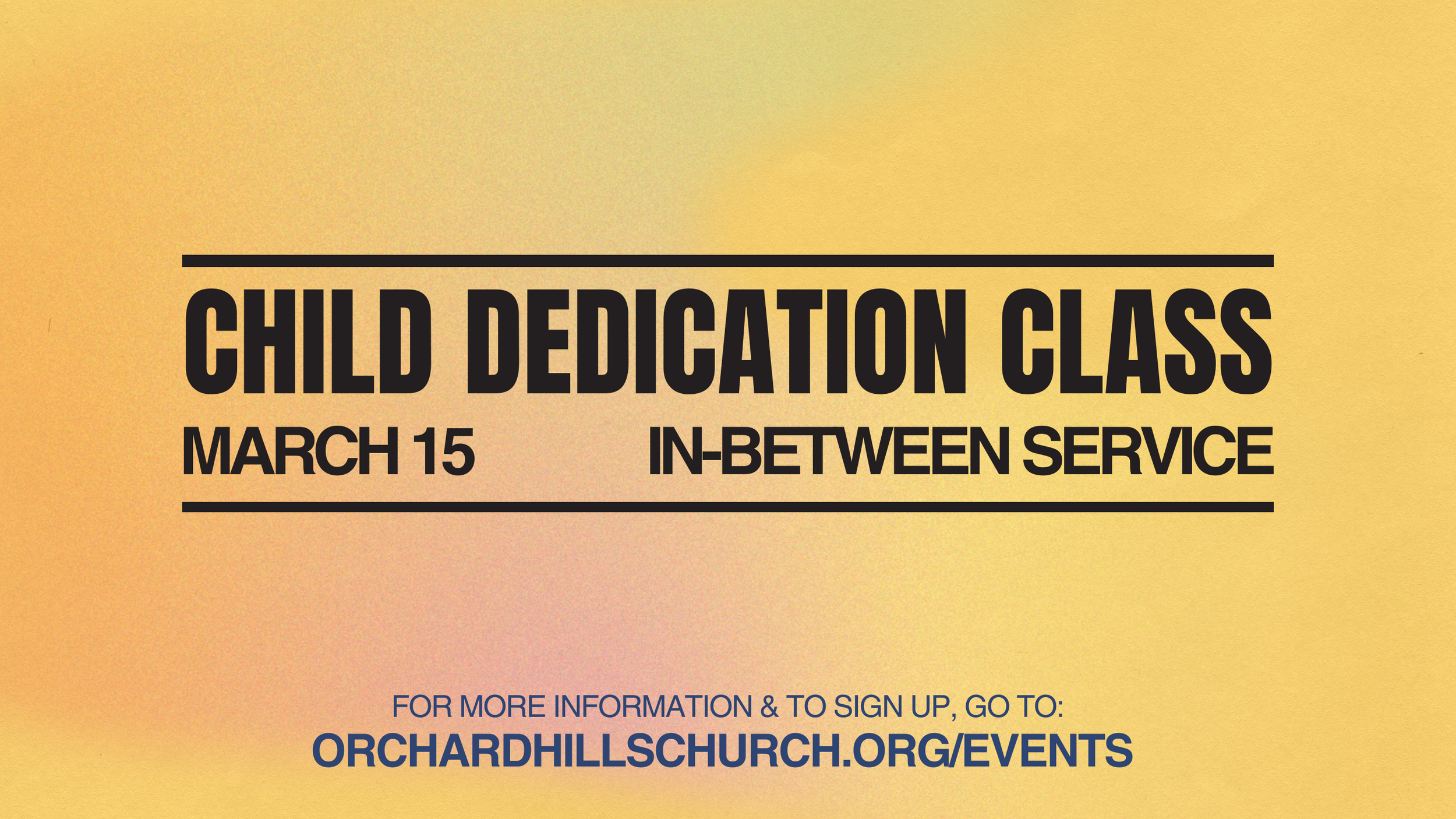 Child Dedication Meeting