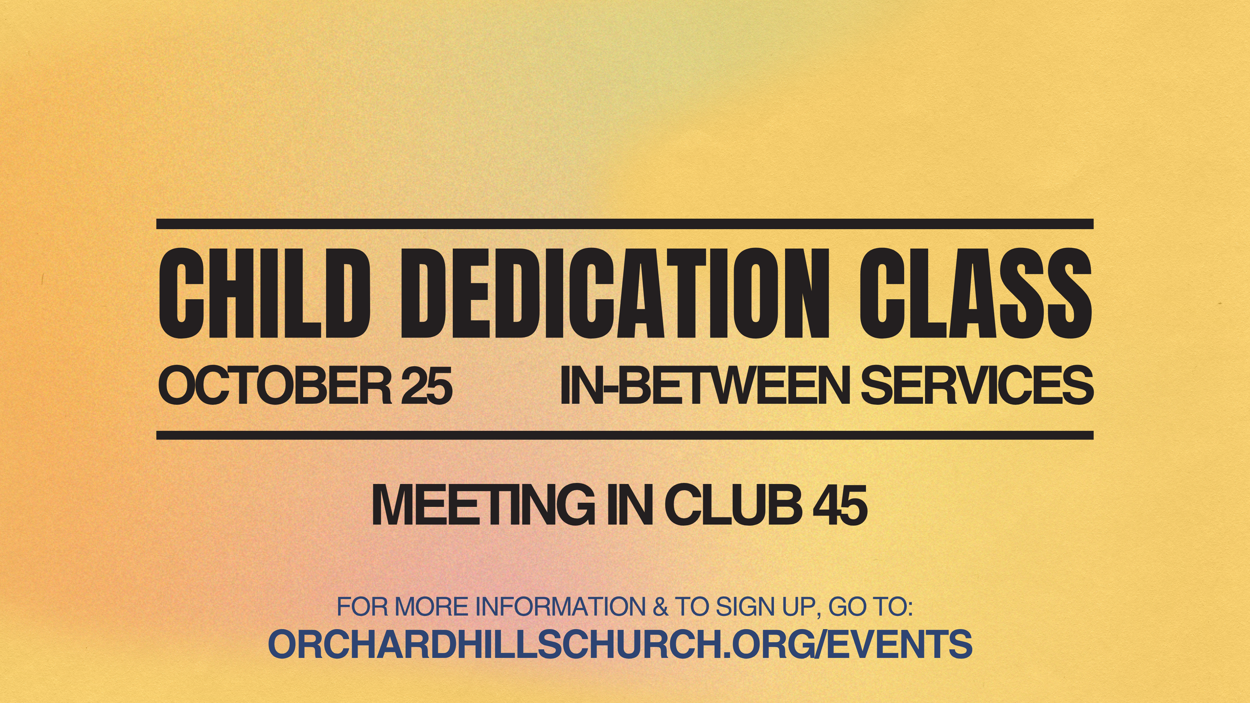 Child Dedication Class