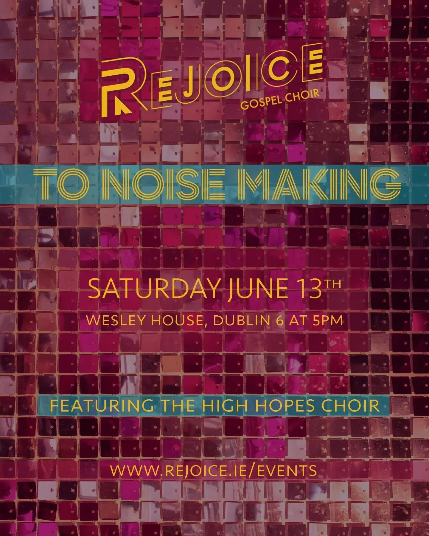 Join us on Saturday 13th June at 5pm in Wesley House, Dublin 6 as we raise our voices in style for our annual feel-good summer concert! 🪩 

We will be joined on the night by our dear friends and very special guests, The High Hopes Choir, who bring t