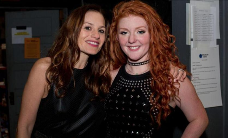 Kara DioGuardi (left) with Lexi James, winner of New England Sings vocal competition. Photo Credit: Jukebooth, Boston Globe 2017