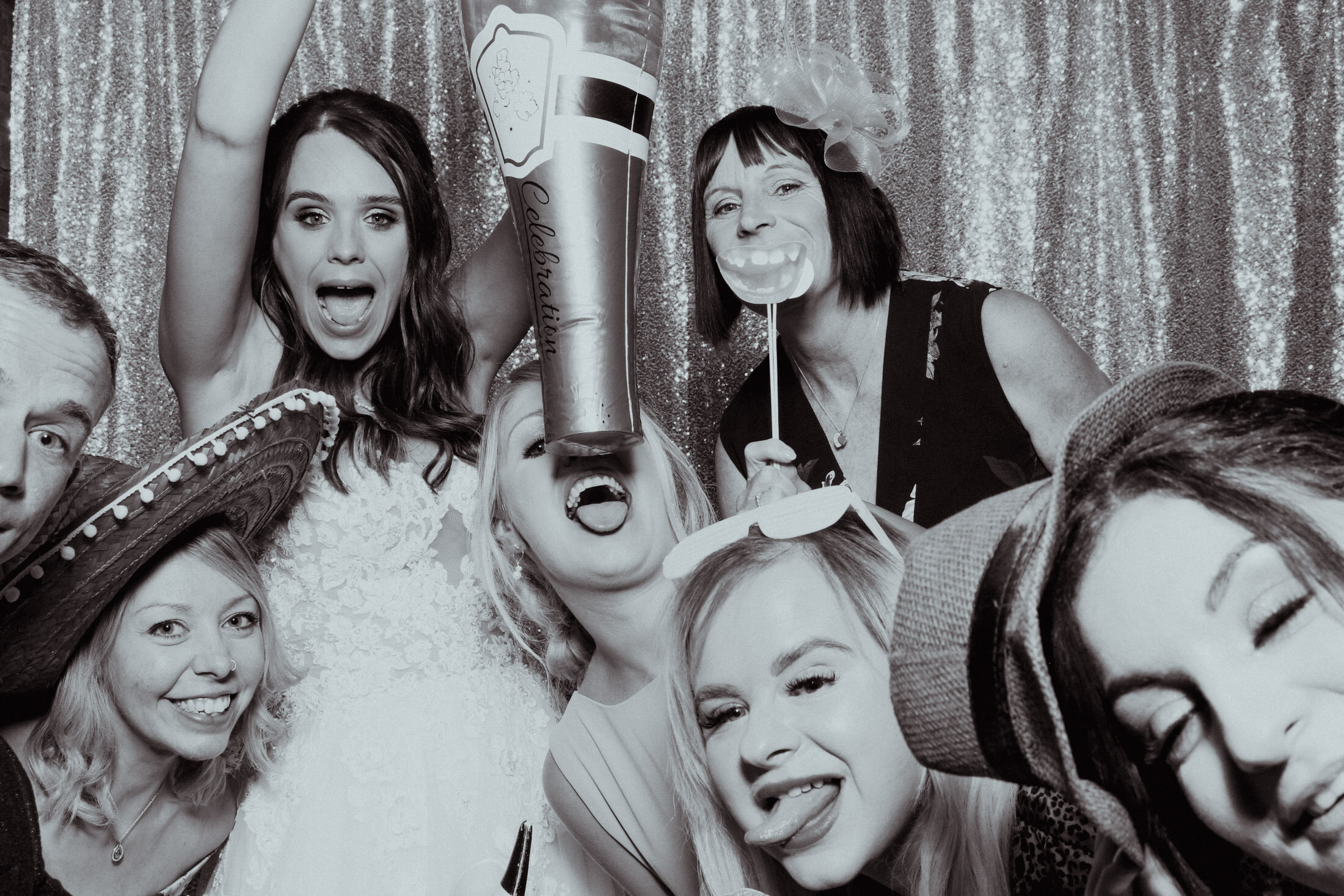 Bride squad in the photo booth