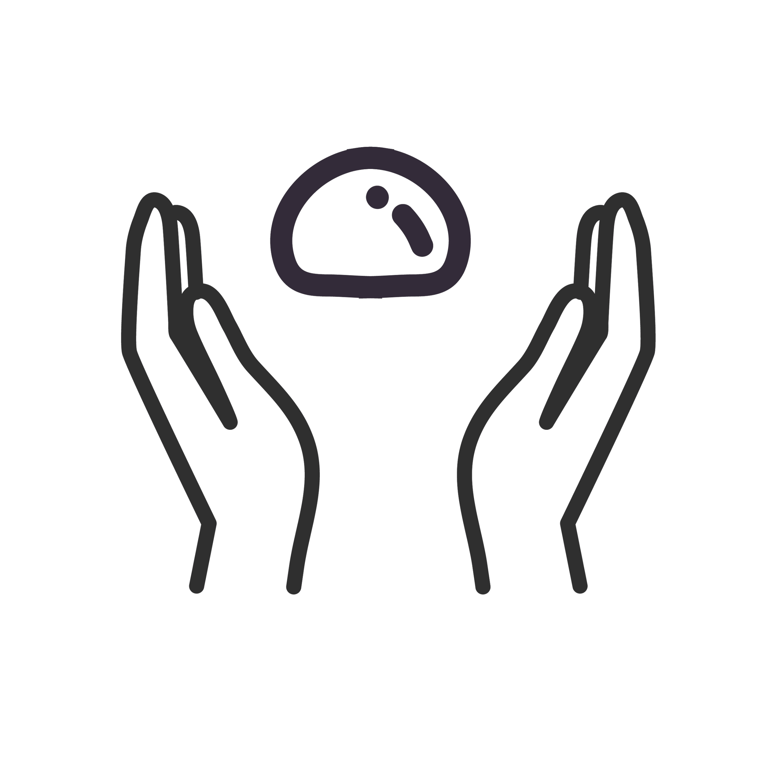 hands icon representing gua sha