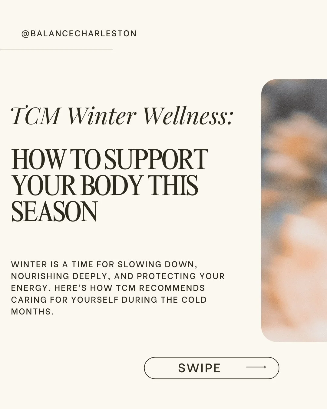 Winter is one of the most important seasons to support your body in TCM. It&rsquo;s a time to slow down, stay warm, nourish deeply, and protect your energy so you can move into the new year feeling grounded and replenished.💫

From warming foods to c