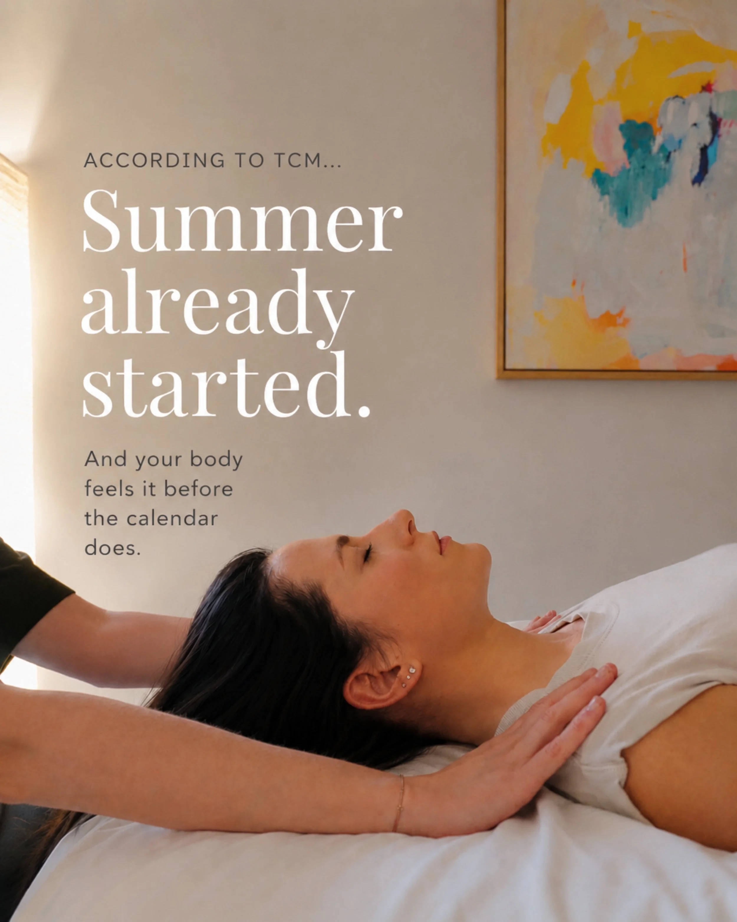 In Traditional Chinese Medicine, the body begins shifting into summer energy long before the calendar says so. By May, we&rsquo;re already moving into stronger yang + fire energy &mdash; which can affect both the body and mind.

This season may show 