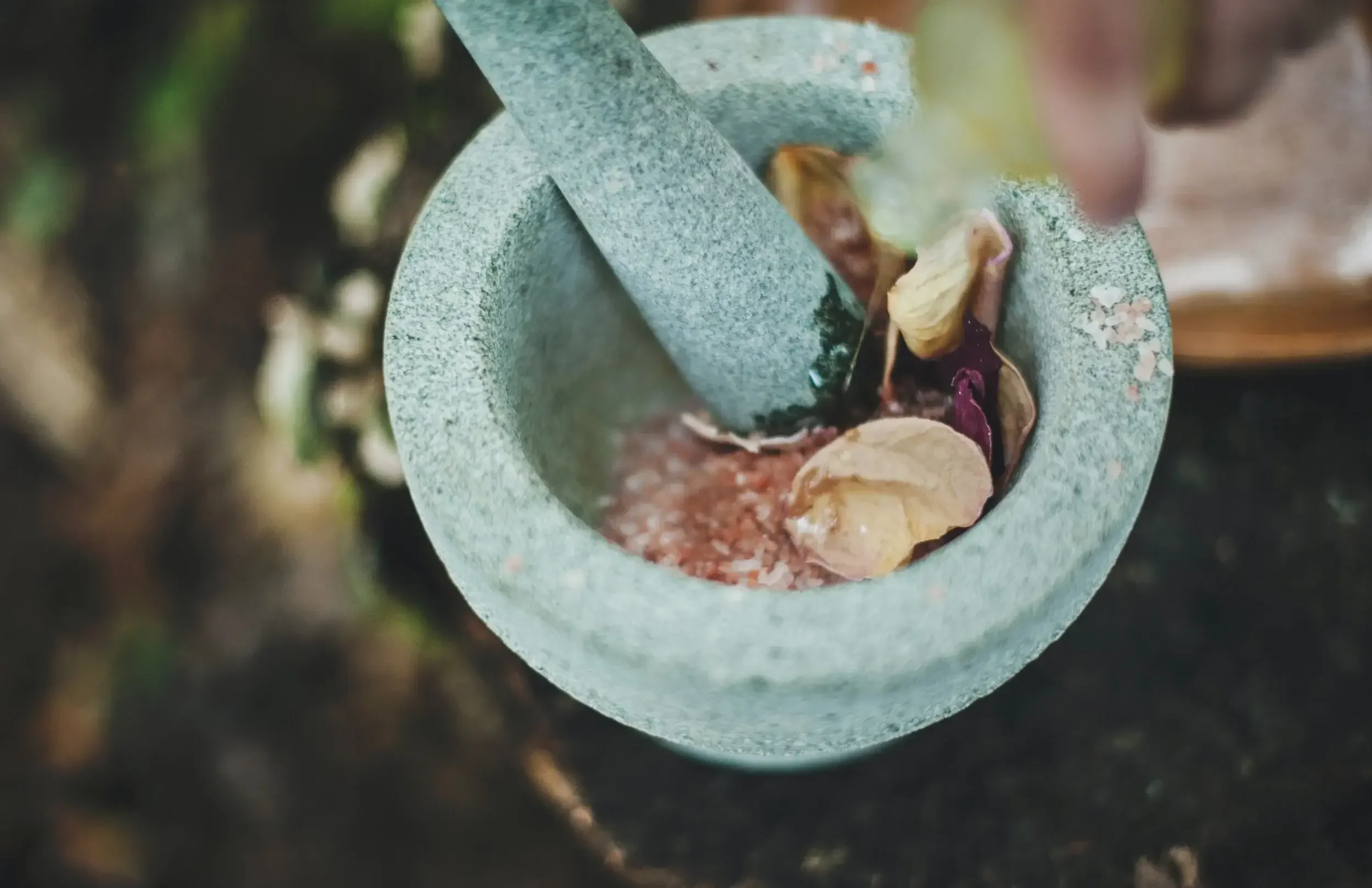 Herbs inside bowl as part of Chinese Herbal Medicine