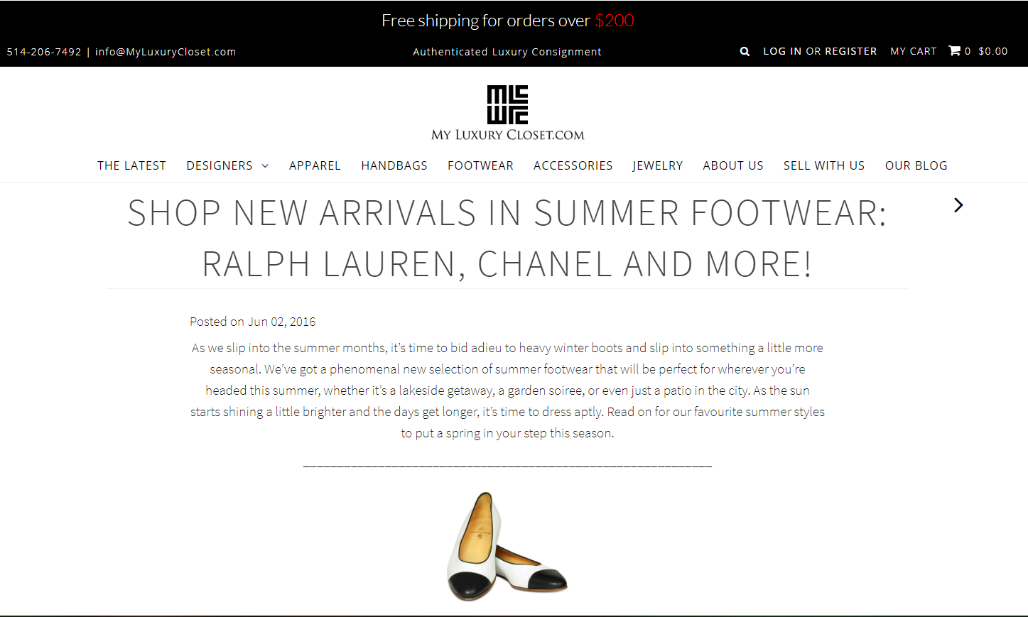 New Arrivals in Footwear: Ralph Lauren, Chanel and More!