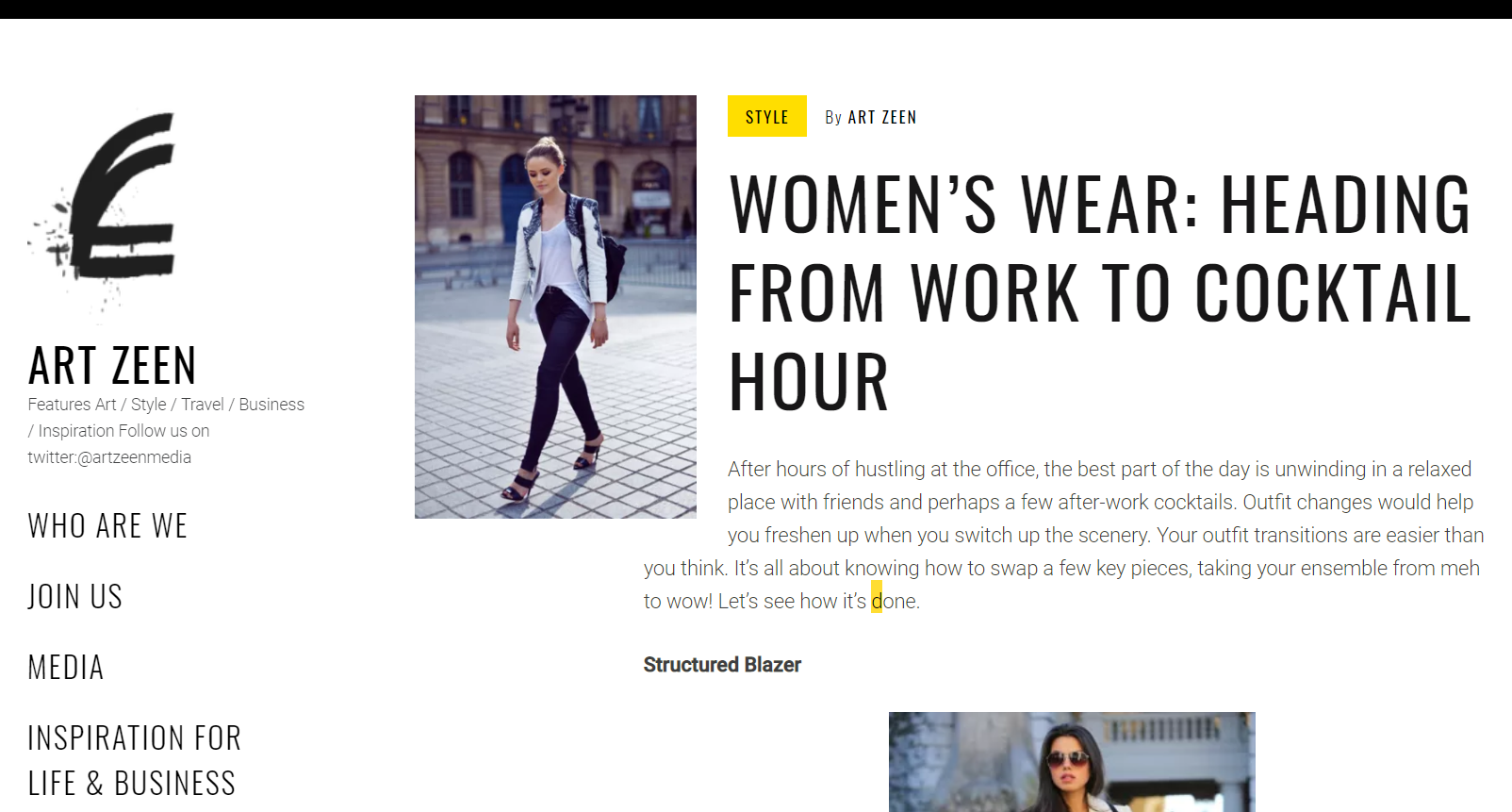 Women's Wear: From Work to Cocktail Hour