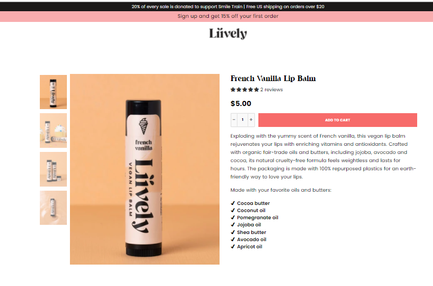 French Vanilla Lip Balm