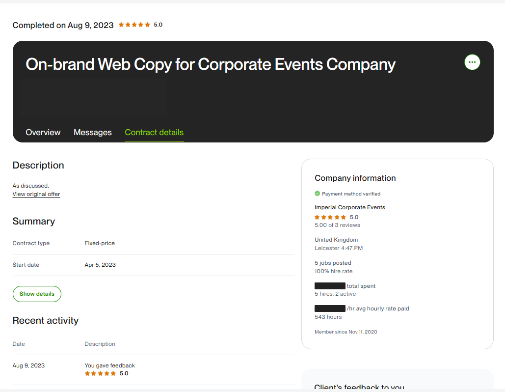 On-brand web copy · Apr 5 – Aug 9, 2023