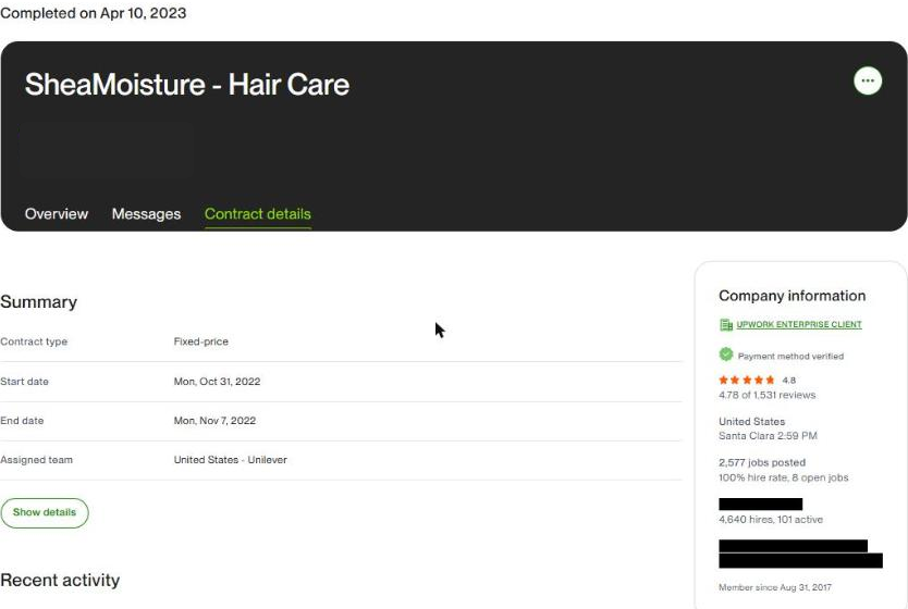 “SheaMoisture – Hair Care” · Oct 31, 2022 – Apr 10, 2023